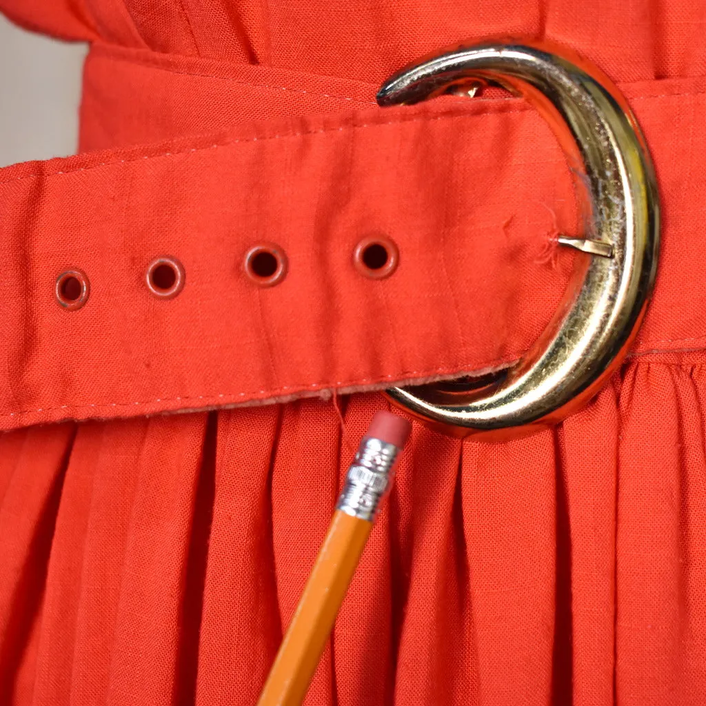 1950s Style Red Vintage Swing Dress