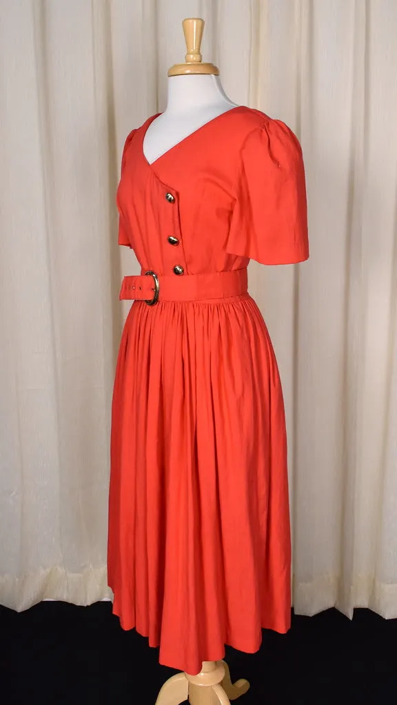 1950s Style Red Vintage Swing Dress