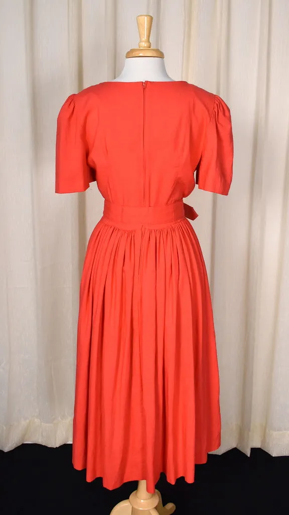 1950s Style Red Vintage Swing Dress