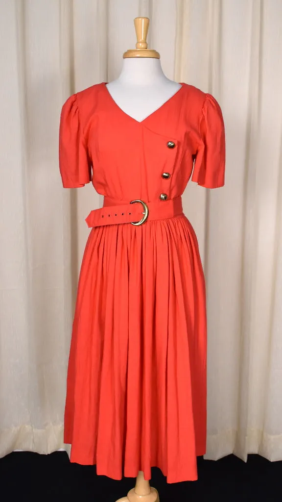 1950s Style Red Vintage Swing Dress