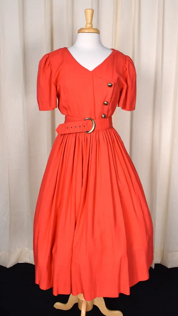 1950s Style Red Vintage Swing Dress