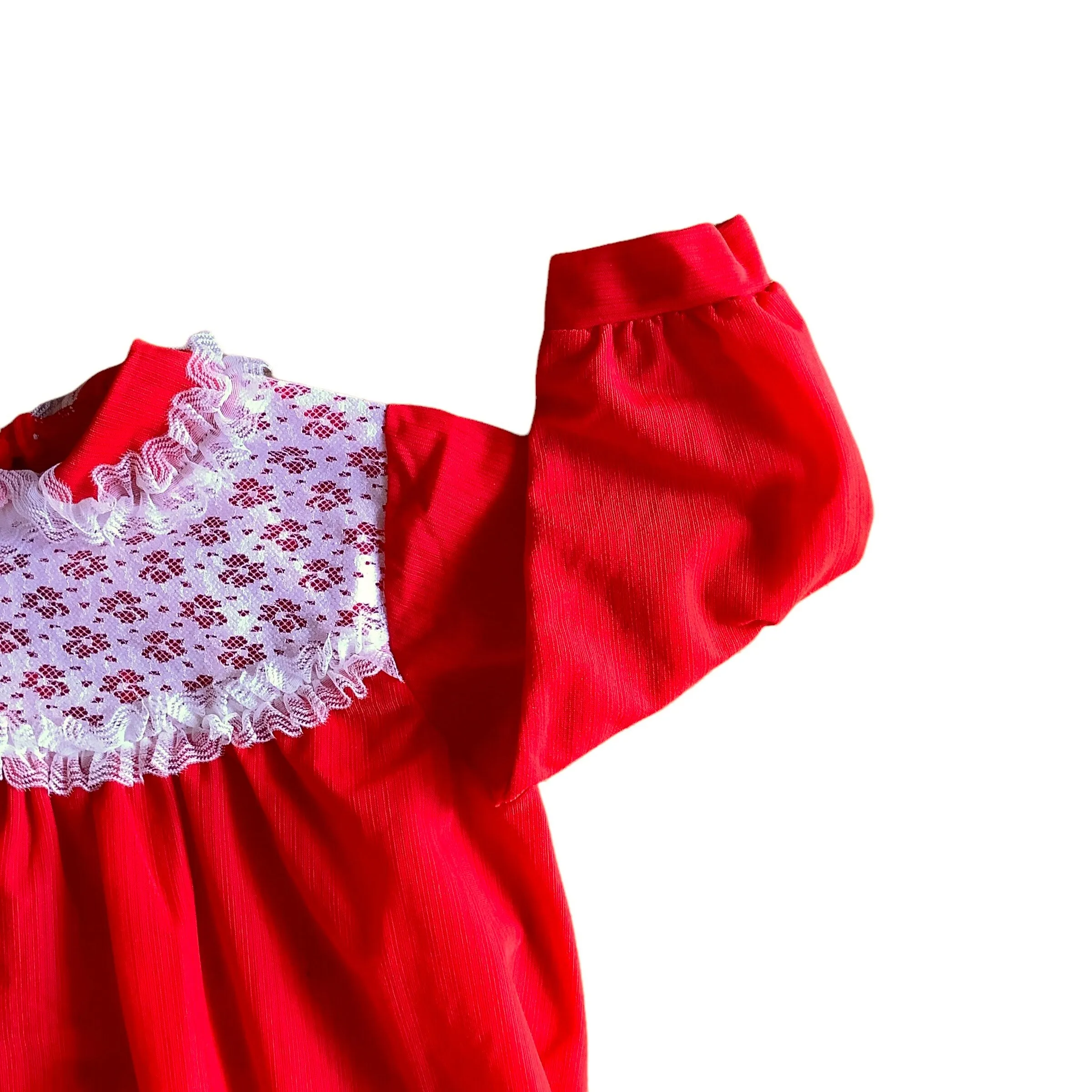 1970's  Red Dress 2-3Y