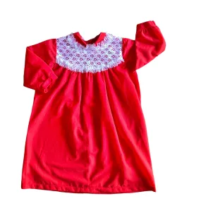 1970's  Red Dress 2-3Y