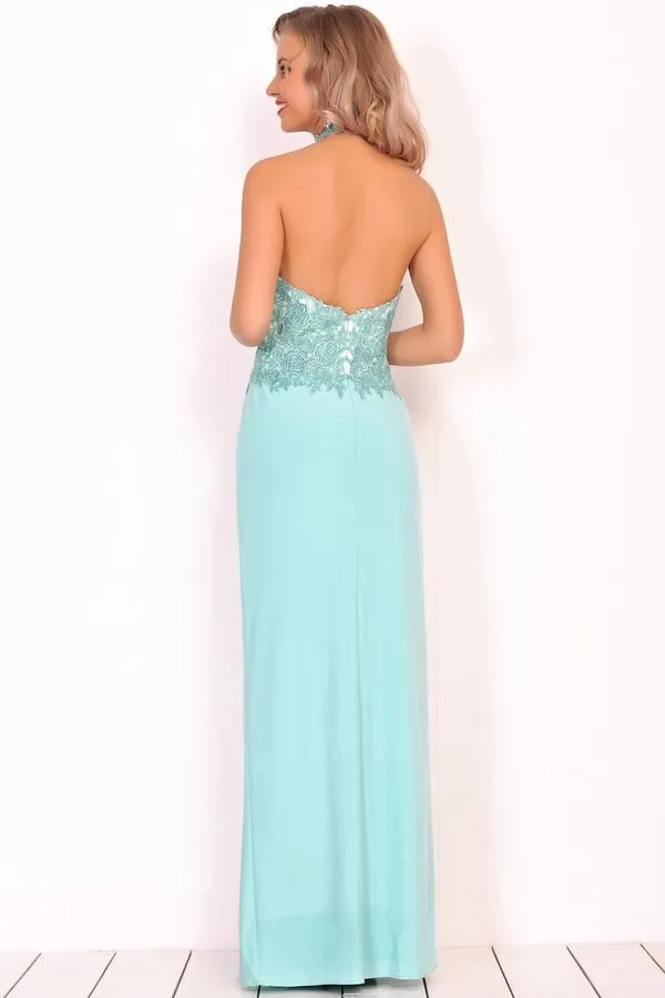 2024 Prom Dresses Halter Chiffon With Applique And PABKX1JH