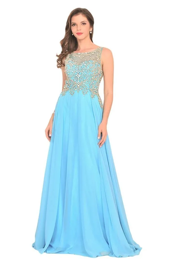 2024 Prom Dresses Scoop Chiffon With Beading A PTPS21JR