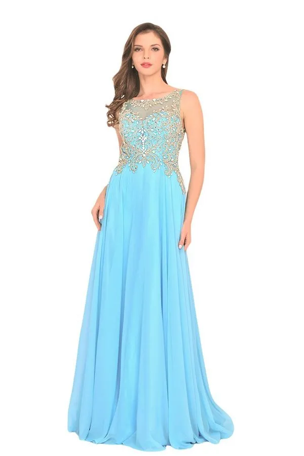 2024 Prom Dresses Scoop Chiffon With Beading A PTPS21JR