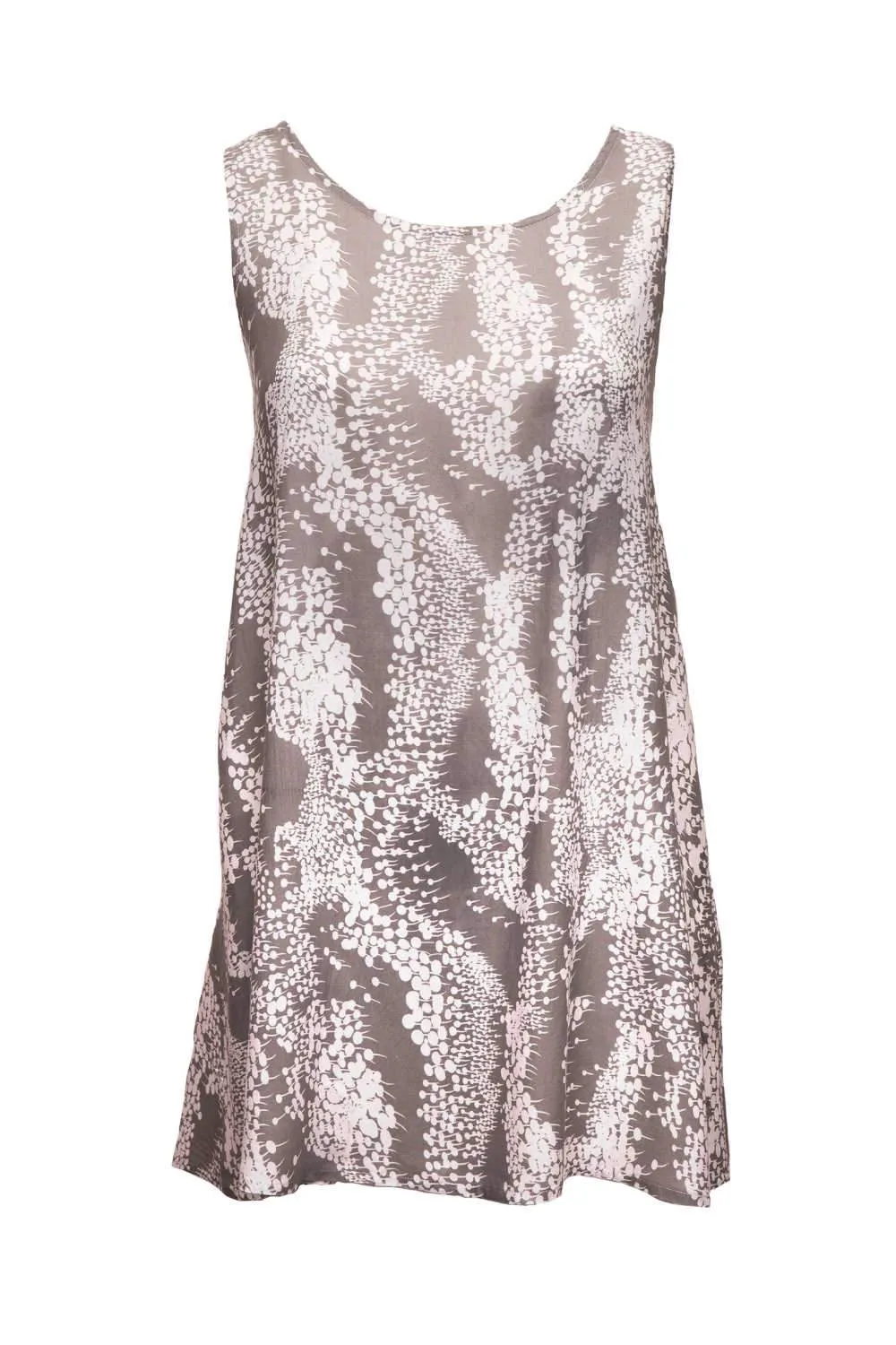 A-line Sun Dress - Grey & White