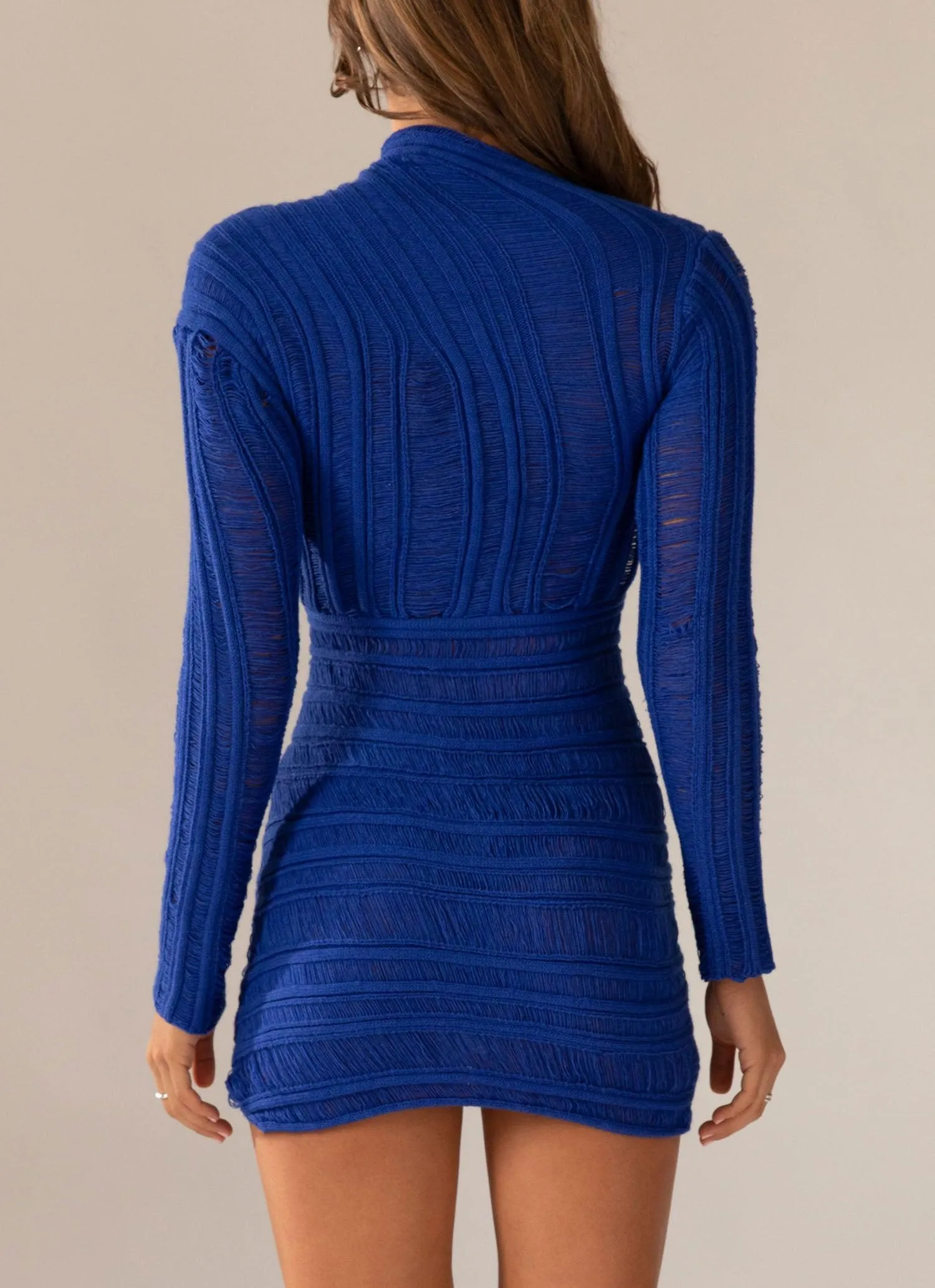 Angels Wing Mini Dress - Cobalt