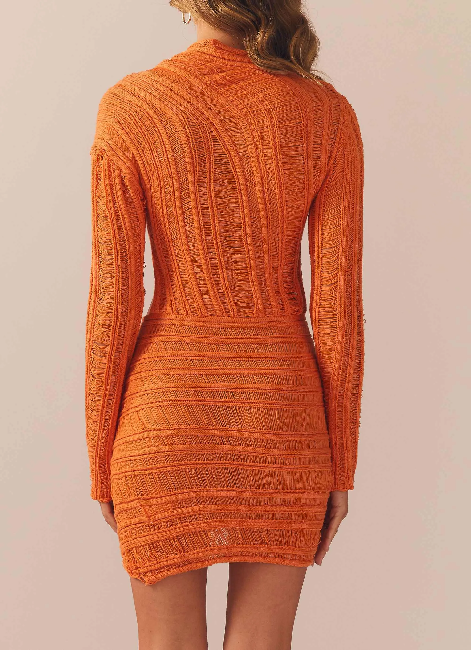 Angels Wing Mini Dress - Orange