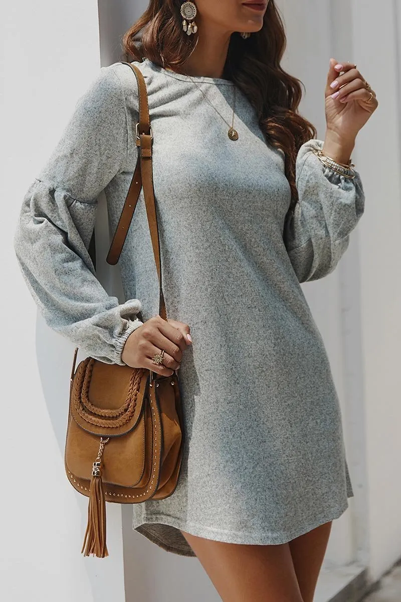 Autumn Knit Sweater Dress Shirt