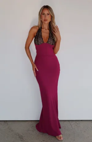 Beyond The Stars Maxi Dress Plum