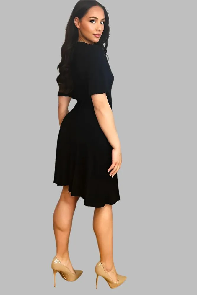 Black Classic Wrap Dress