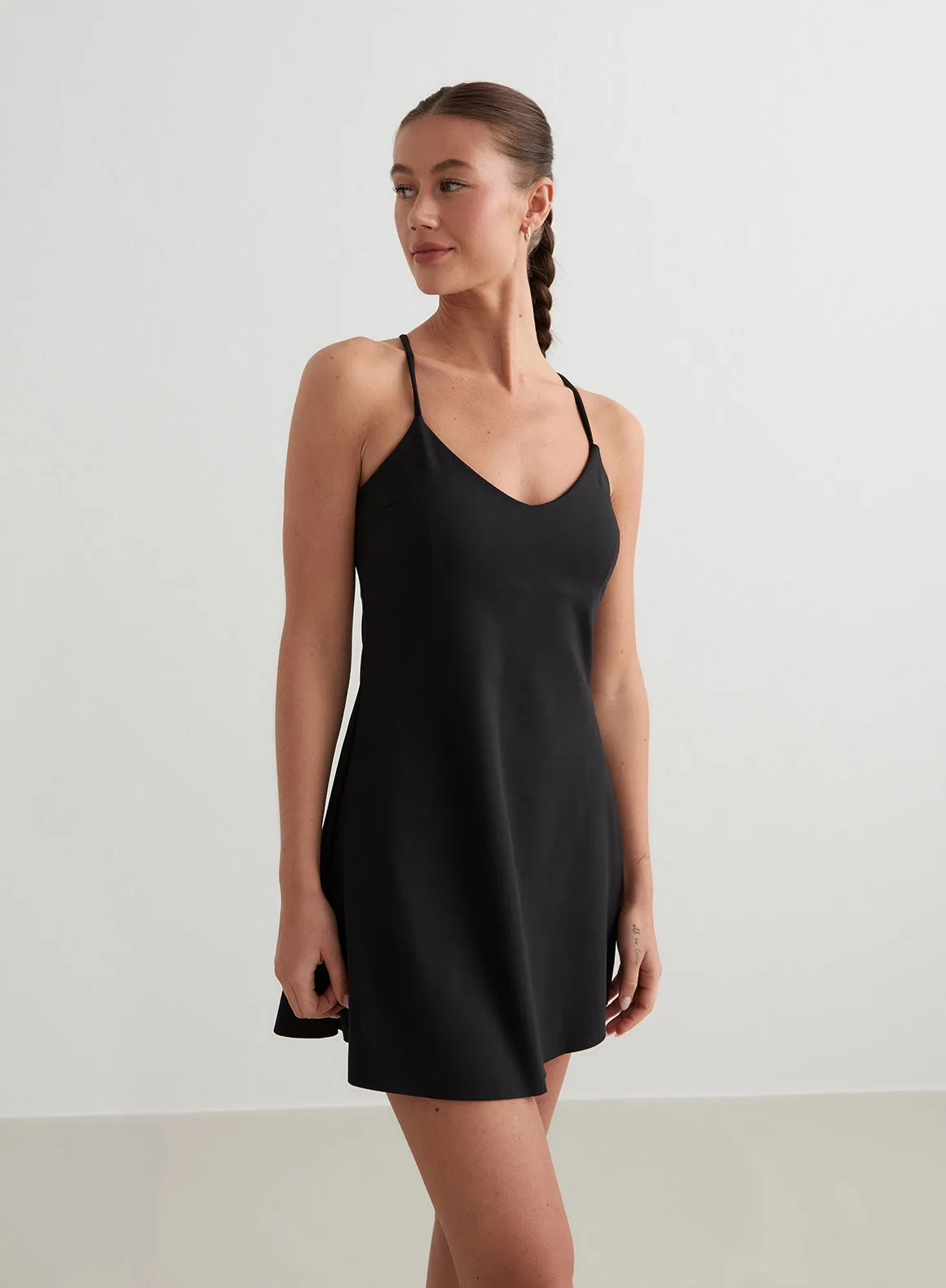 Black Sense Strap Dress