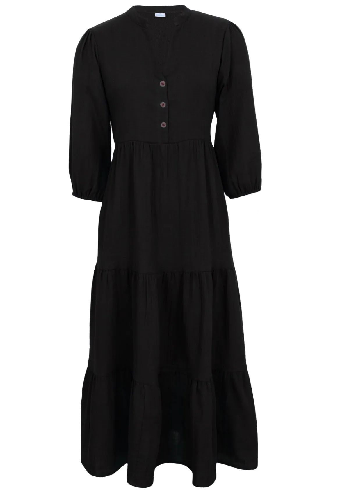 Black Tiered Maxi Dress