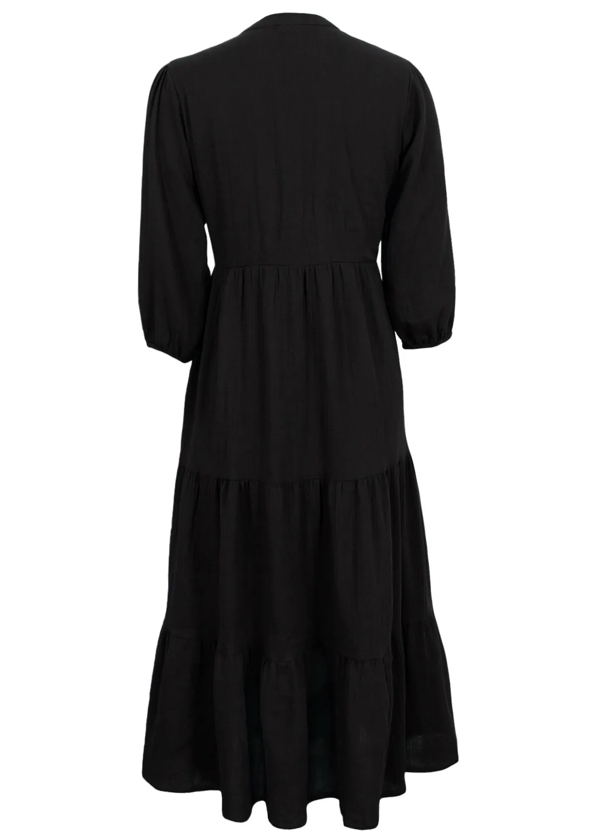 Black Tiered Maxi Dress