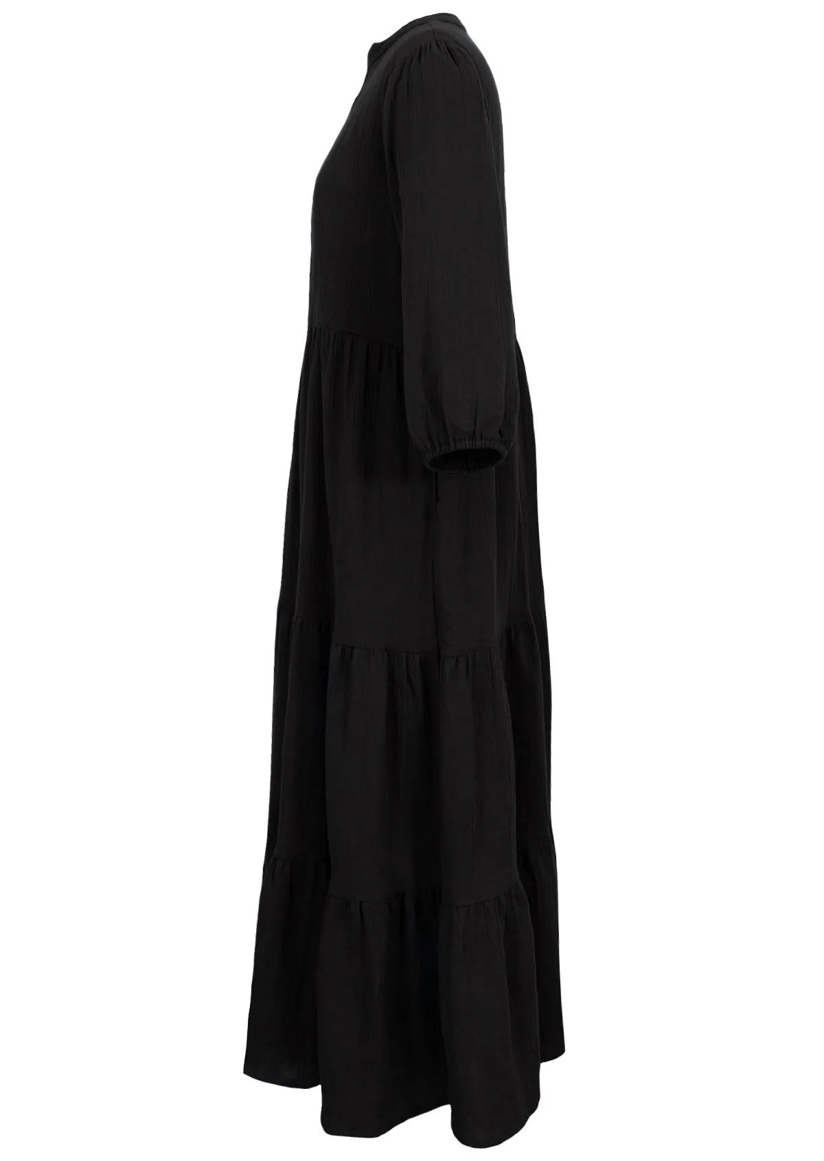 Black Tiered Maxi Dress