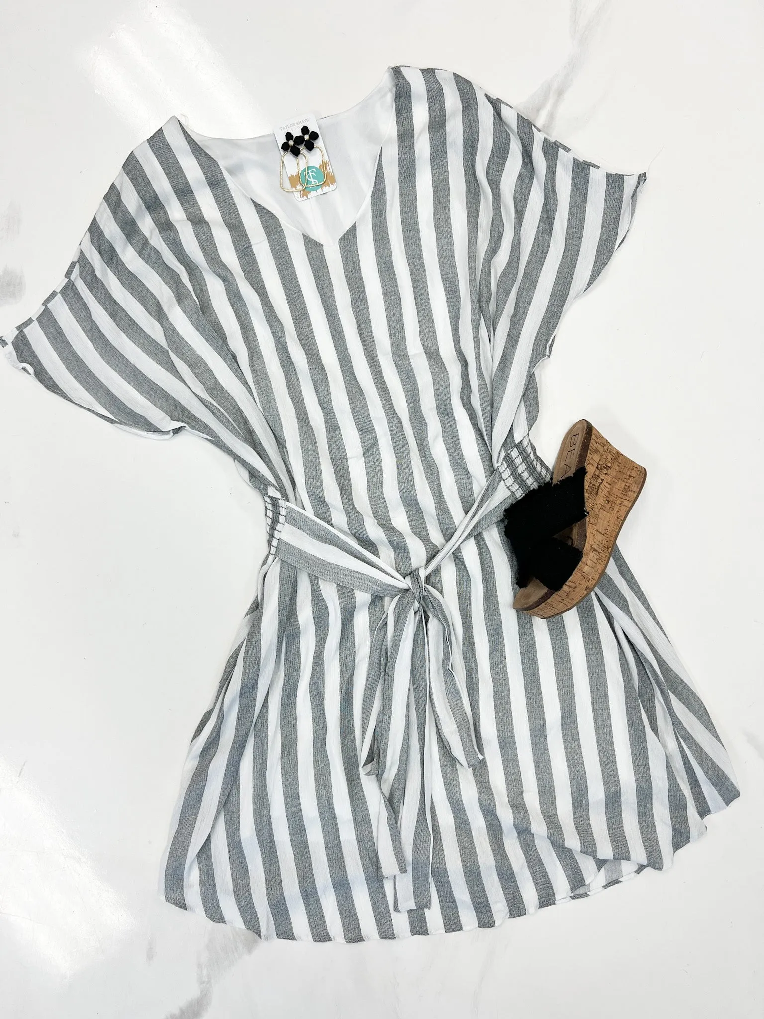 Black   White Stripe Dress