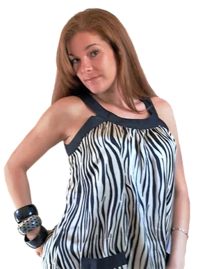 Black White Zebra Print Dress