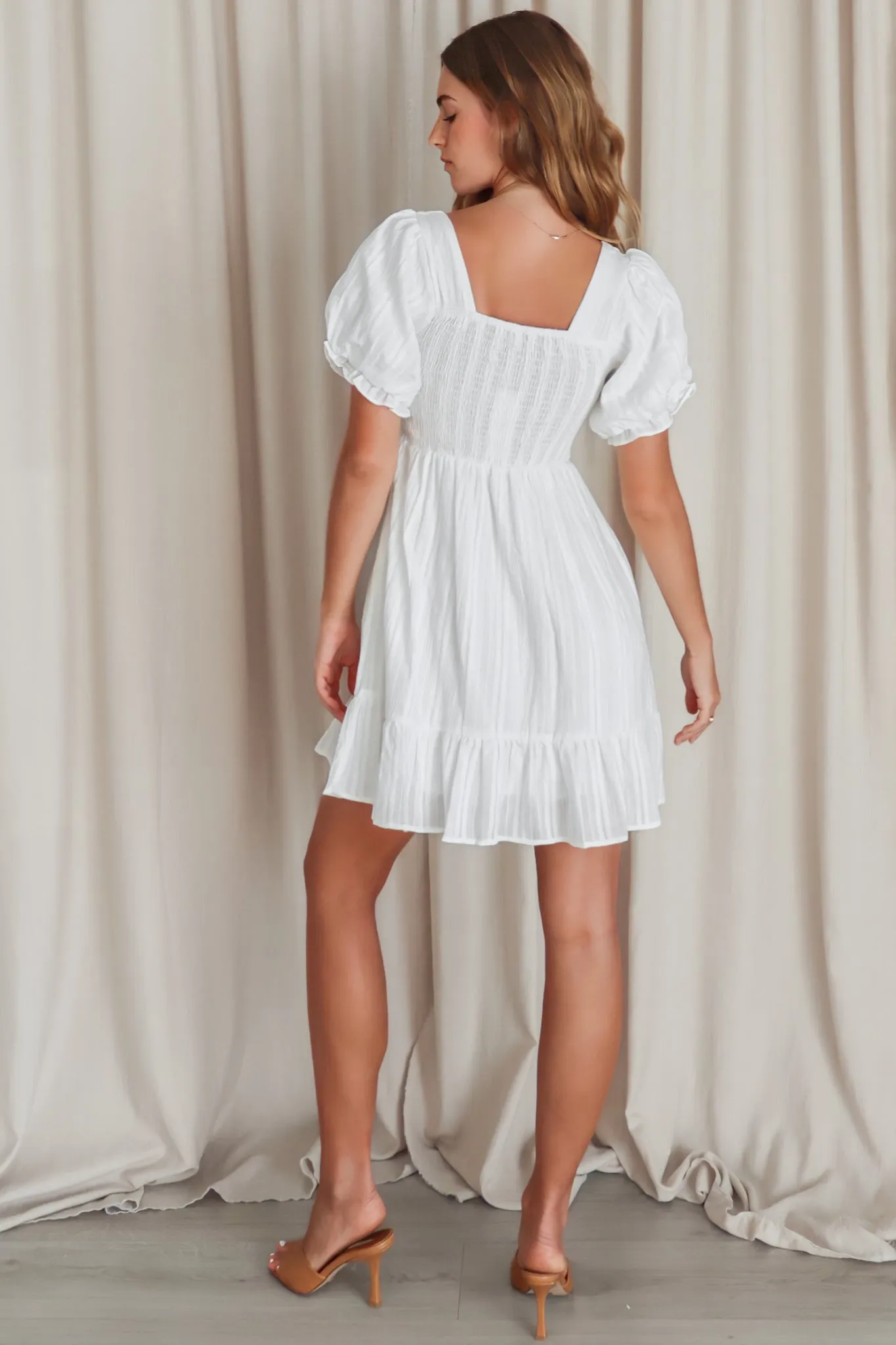 Bonnie Mini Dress - White