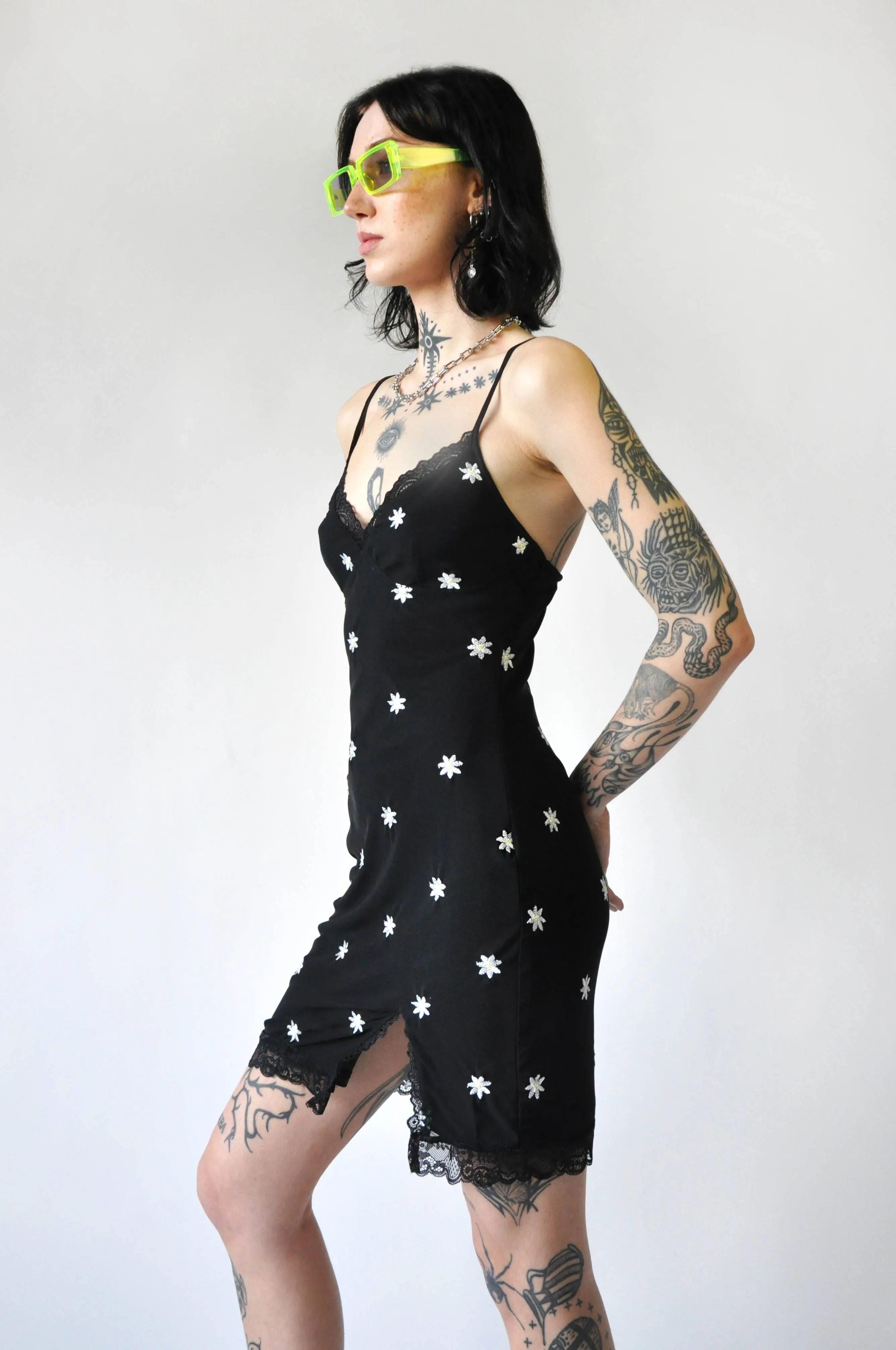 Daisy Mesh Slip Dress [Last S, L]