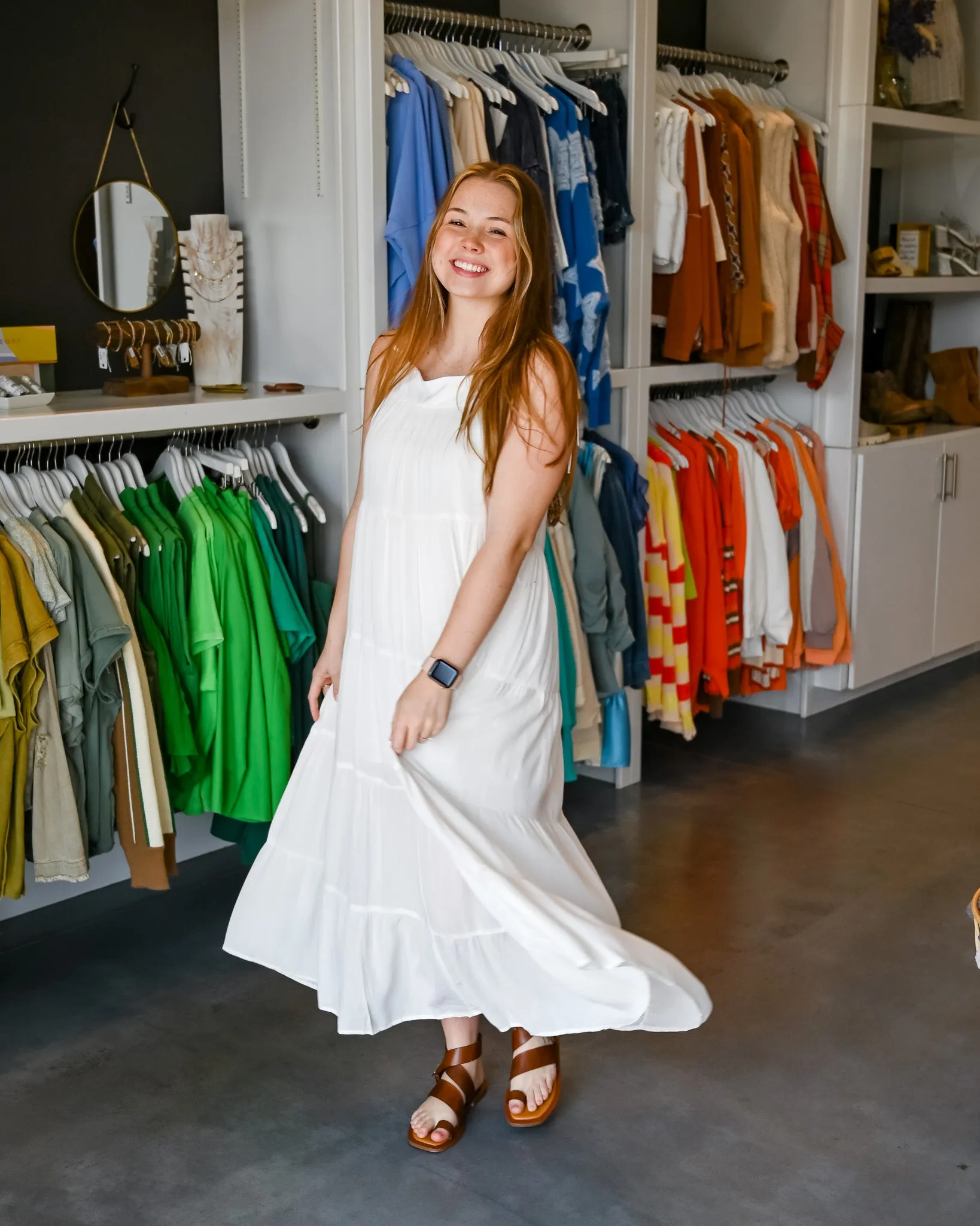 Date Night White Midi Dress