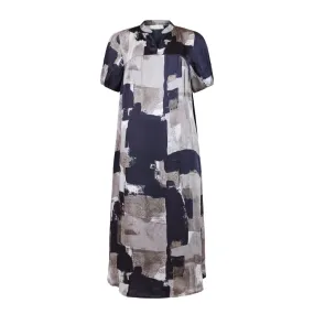 Dress - Black and White Abstract Print