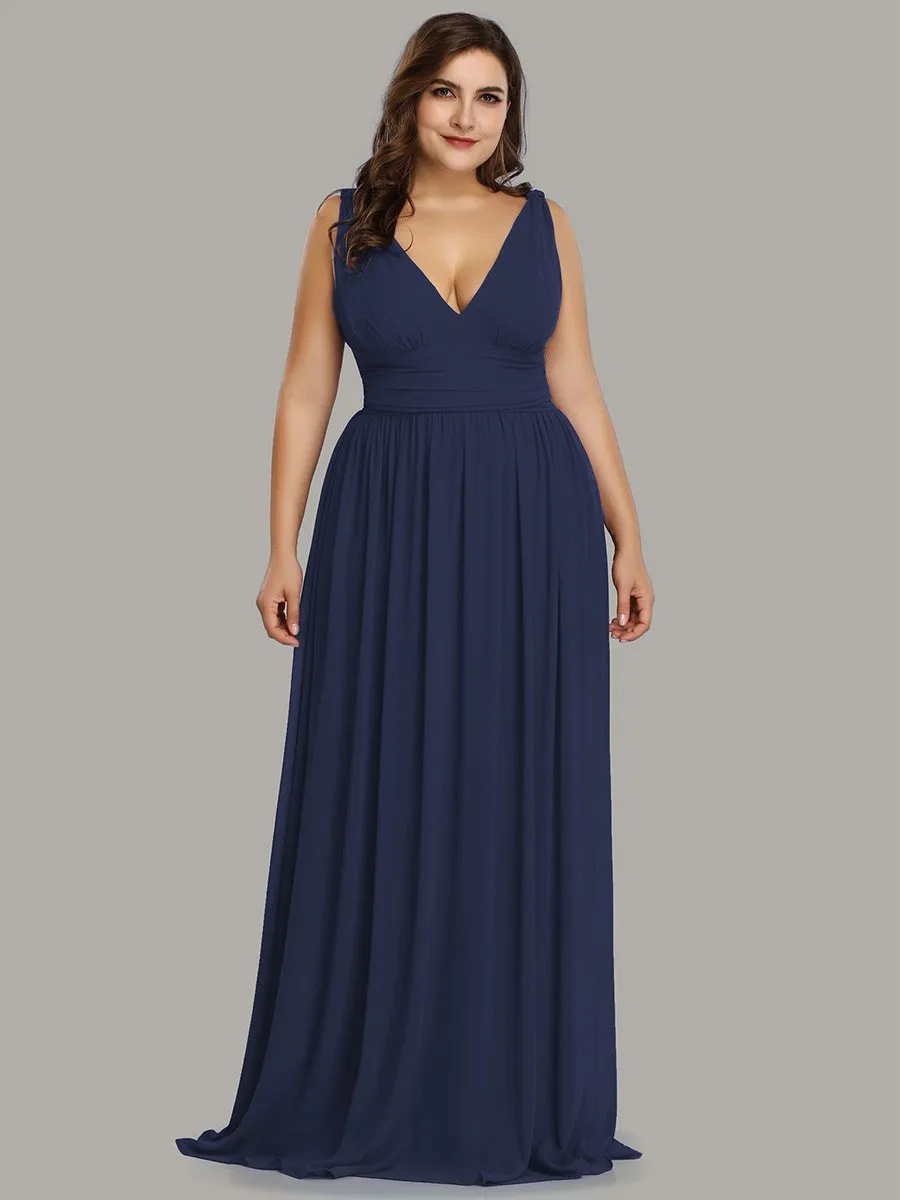 Elegant Wholesale Maxi Long Evening Dresses With Double V-Neck