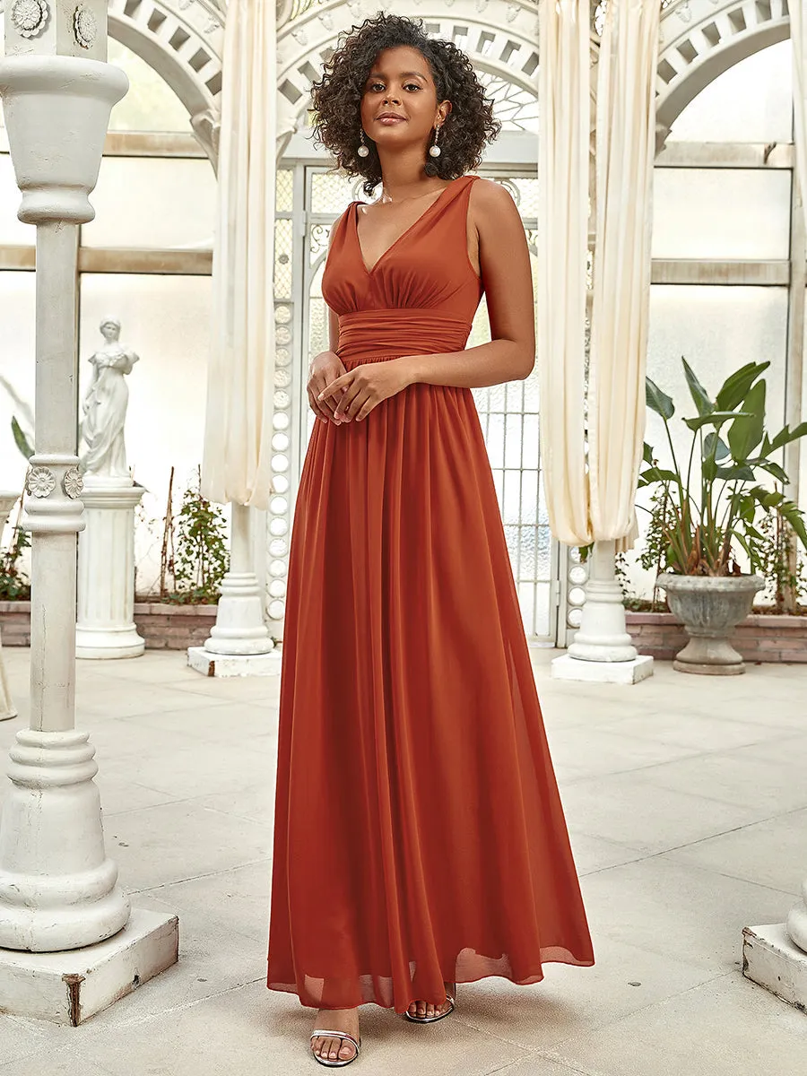 Elegant Wholesale Maxi Long Evening Dresses With Double V-Neck