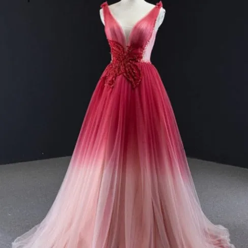 Exquisite Red Evening Dress