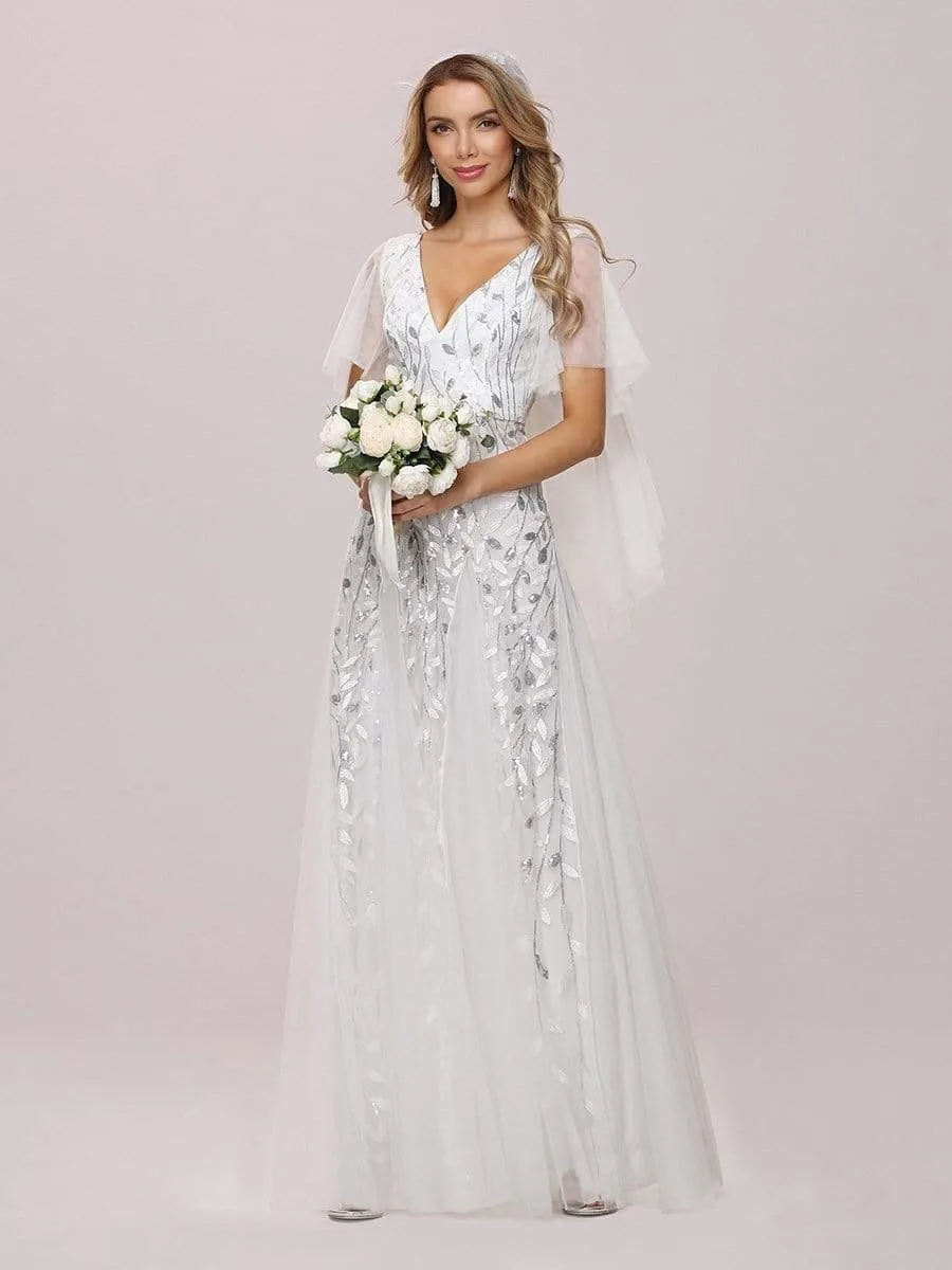 Glamorous Wholesale Tulle Wedding Dresses With Sequin Appliques