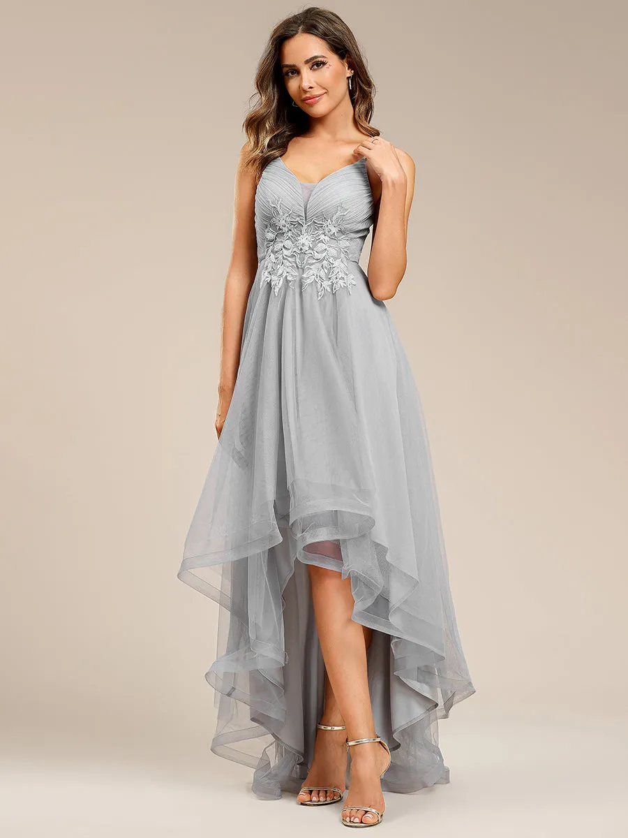 High Low Mesh Appliques Wholesale Prom Dresses