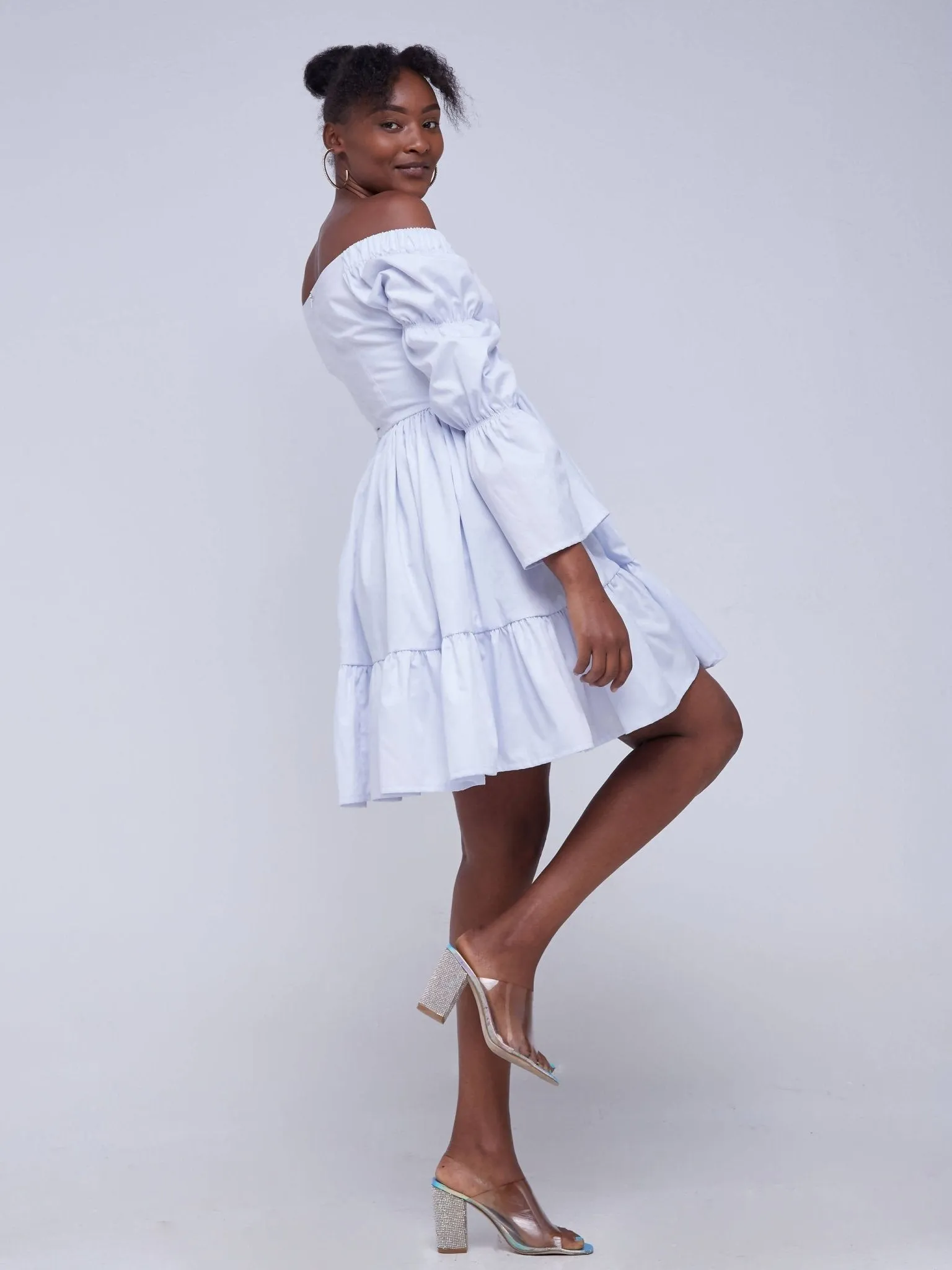 Izulu Mukutan Dress - White