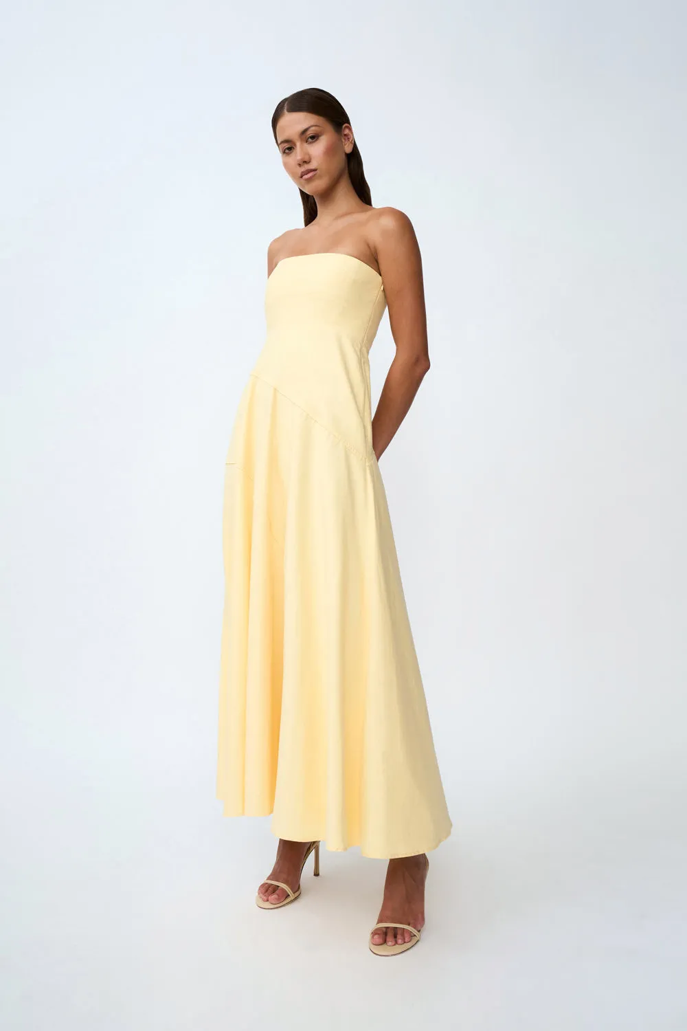 Lemon Drop Strapless Dress | Final Sale - Lemon