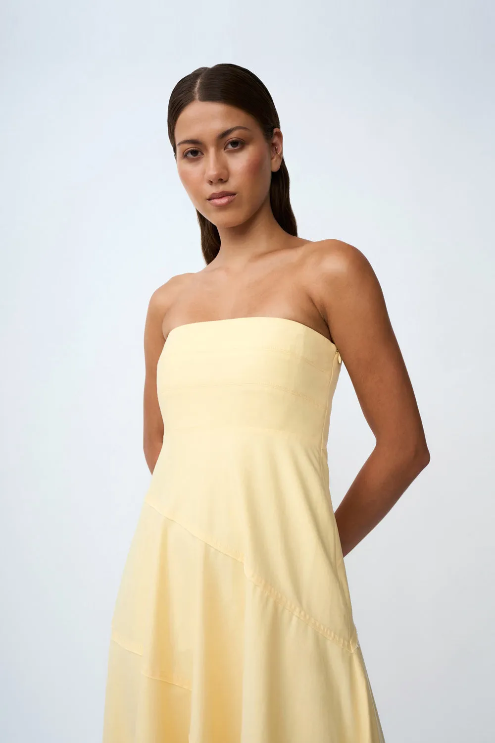 Lemon Drop Strapless Dress | Final Sale - Lemon