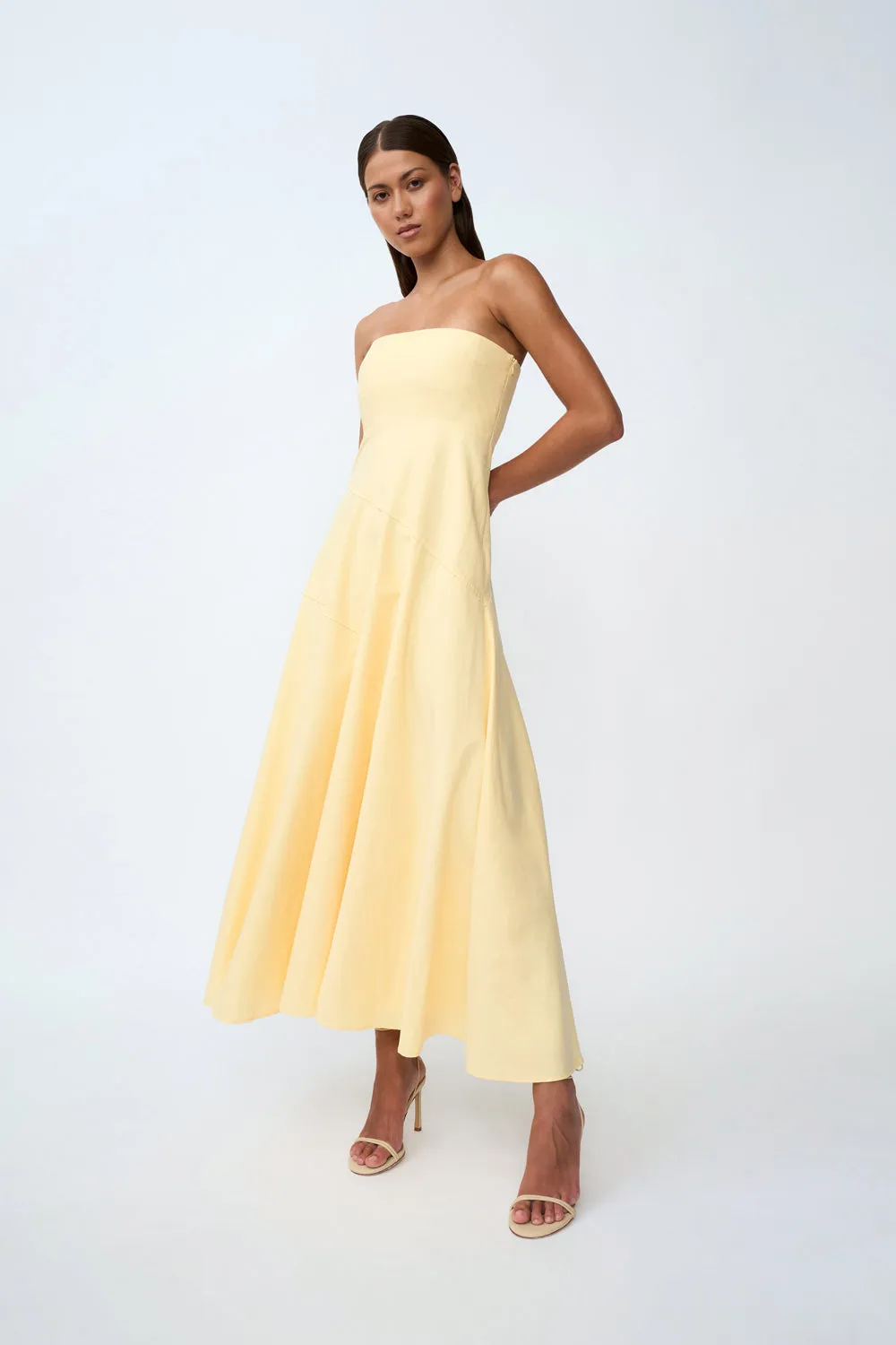 Lemon Drop Strapless Dress | Final Sale - Lemon