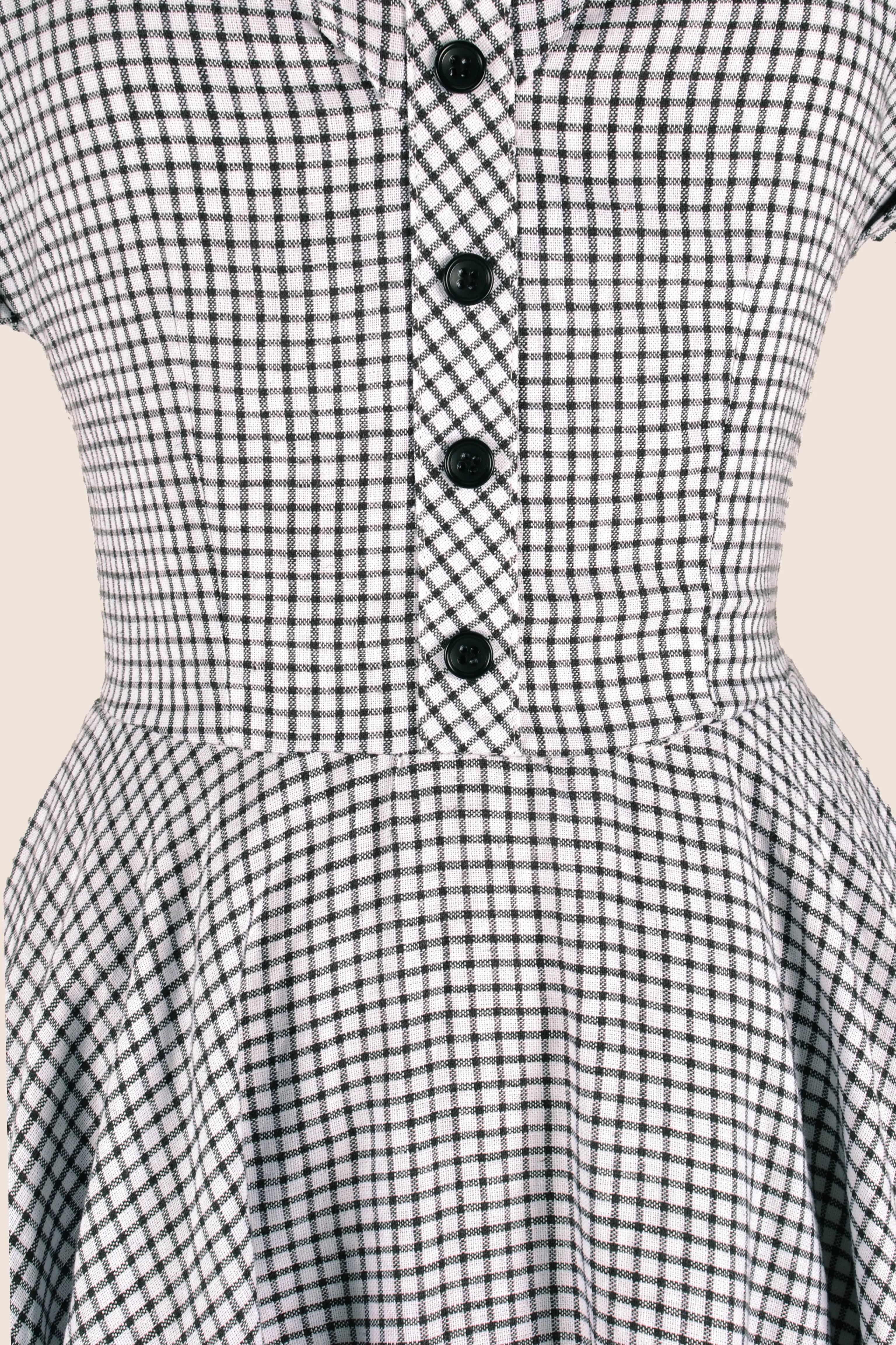 Maritime Black & White Chequer Dress