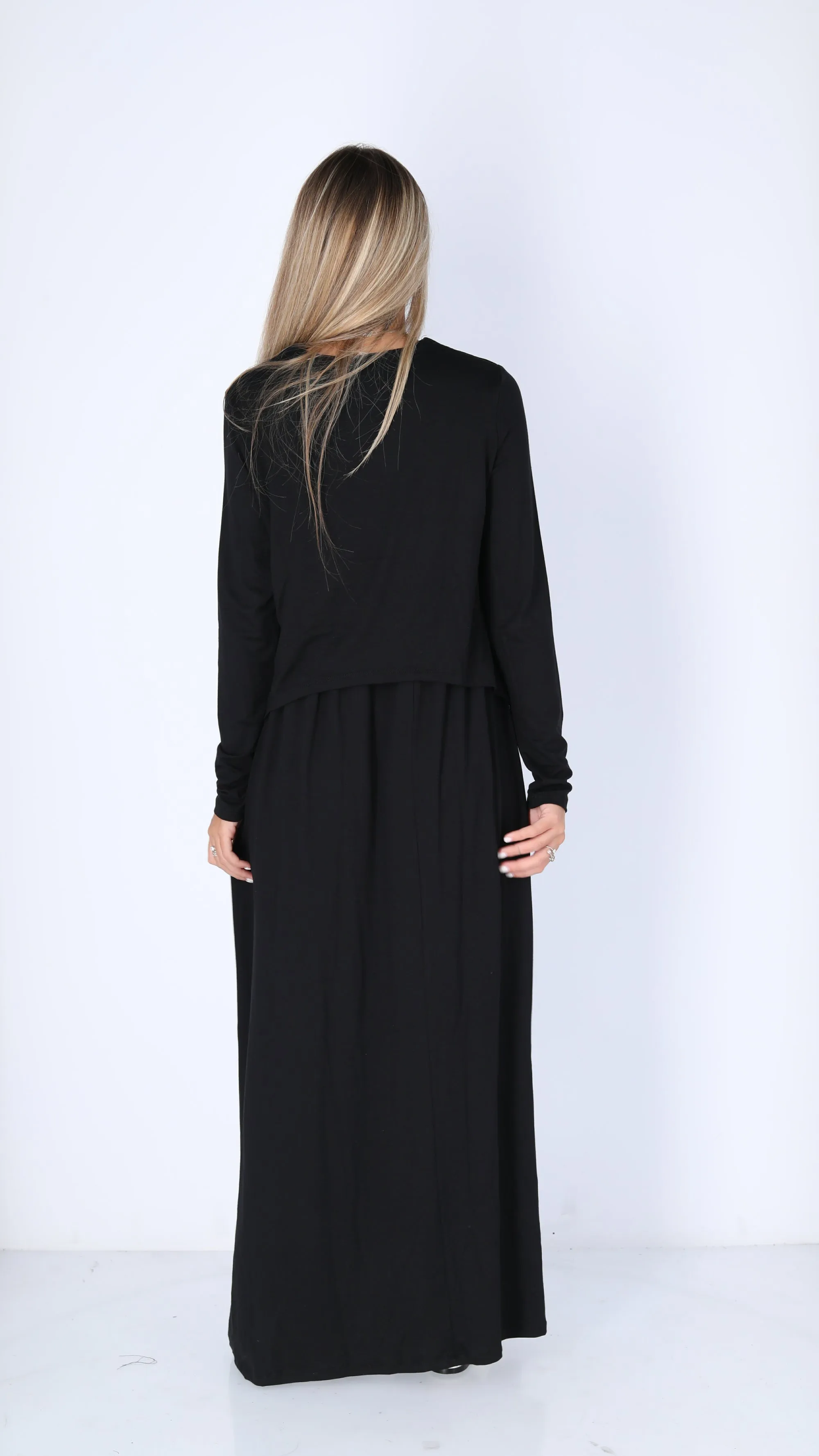 Maxi Nursing Dress / Black