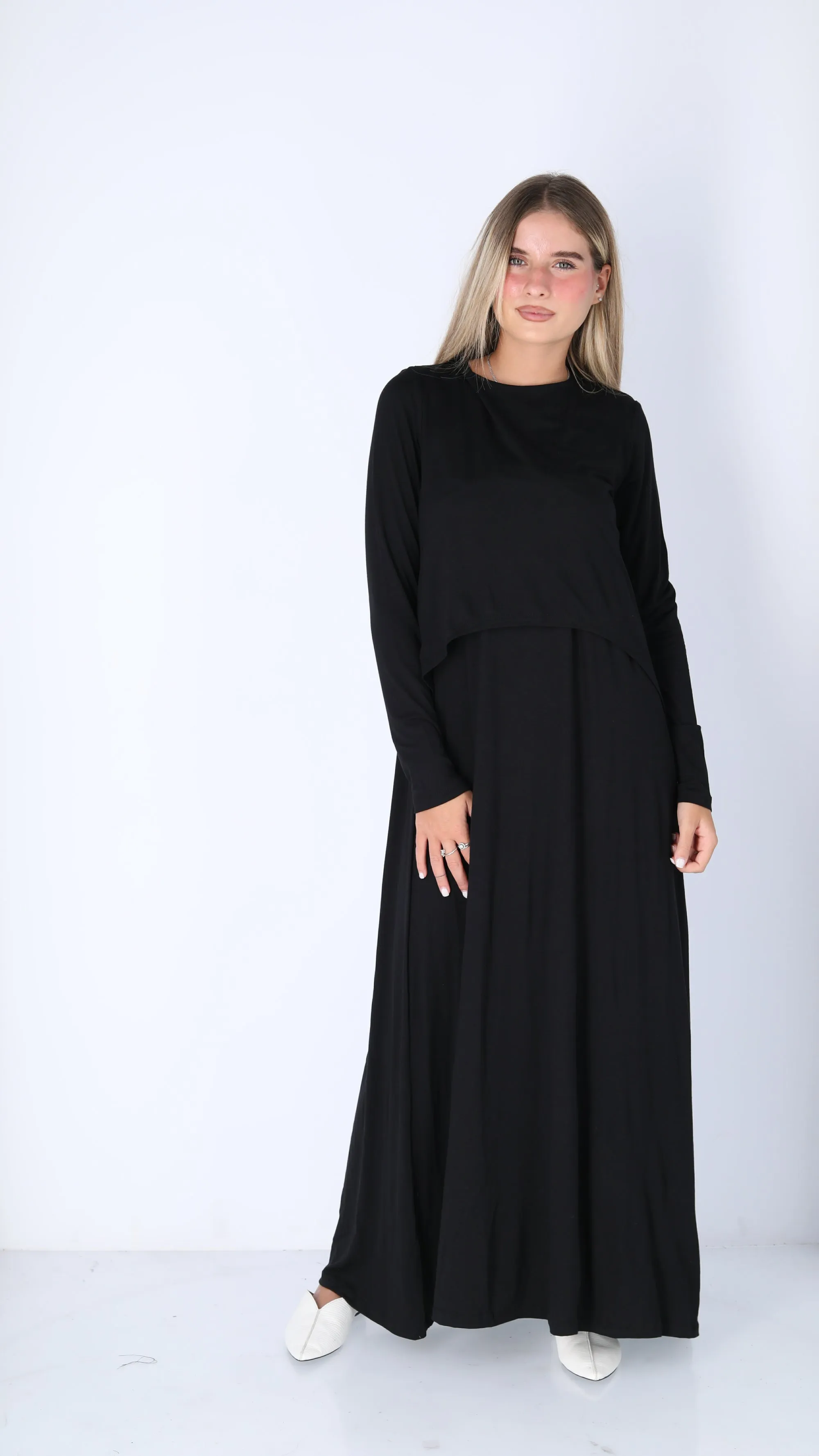 Maxi Nursing Dress / Black