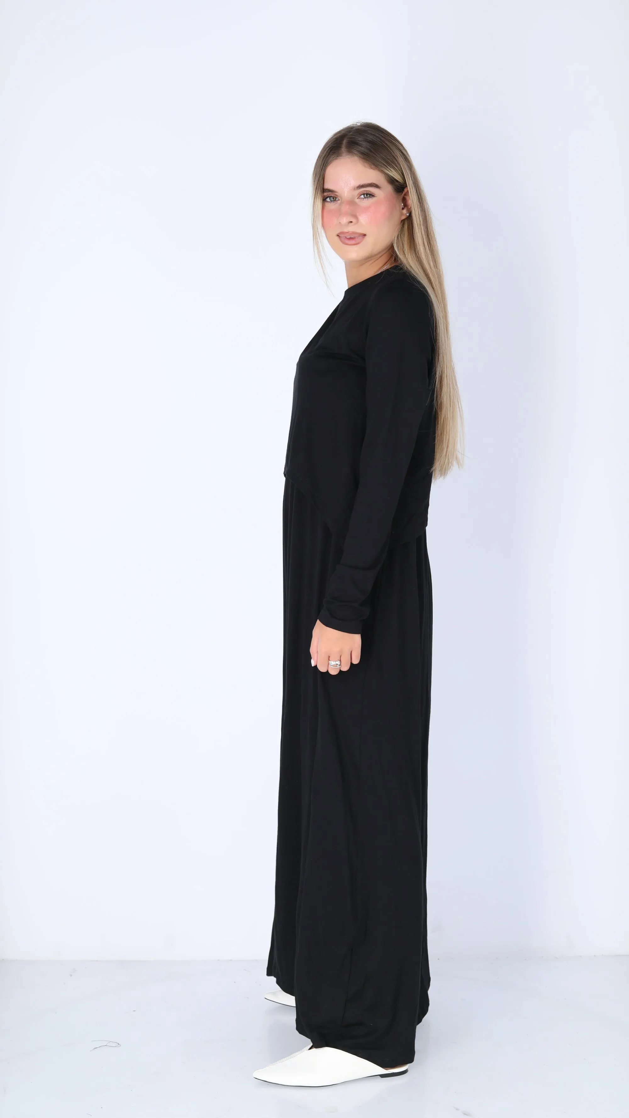 Maxi Nursing Dress / Black