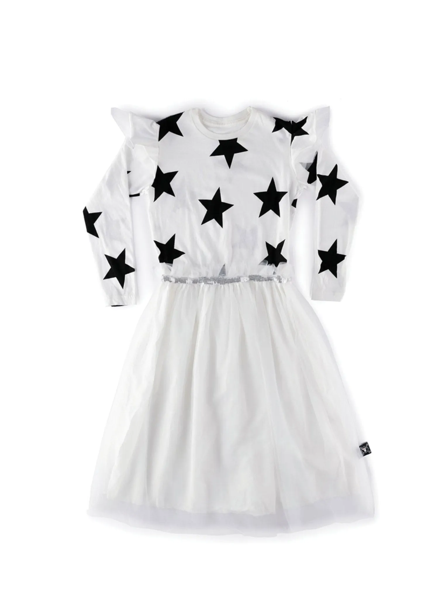 Nununu Star Tulle Dress in White