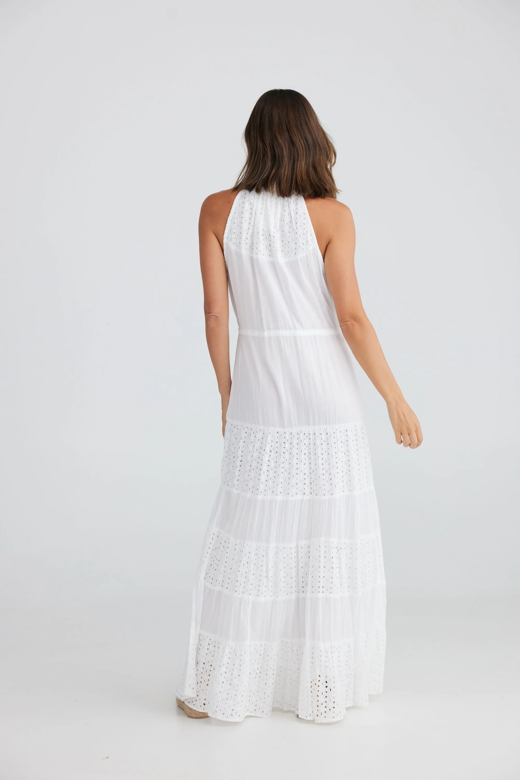 Olympus Dress (White Schiffli)