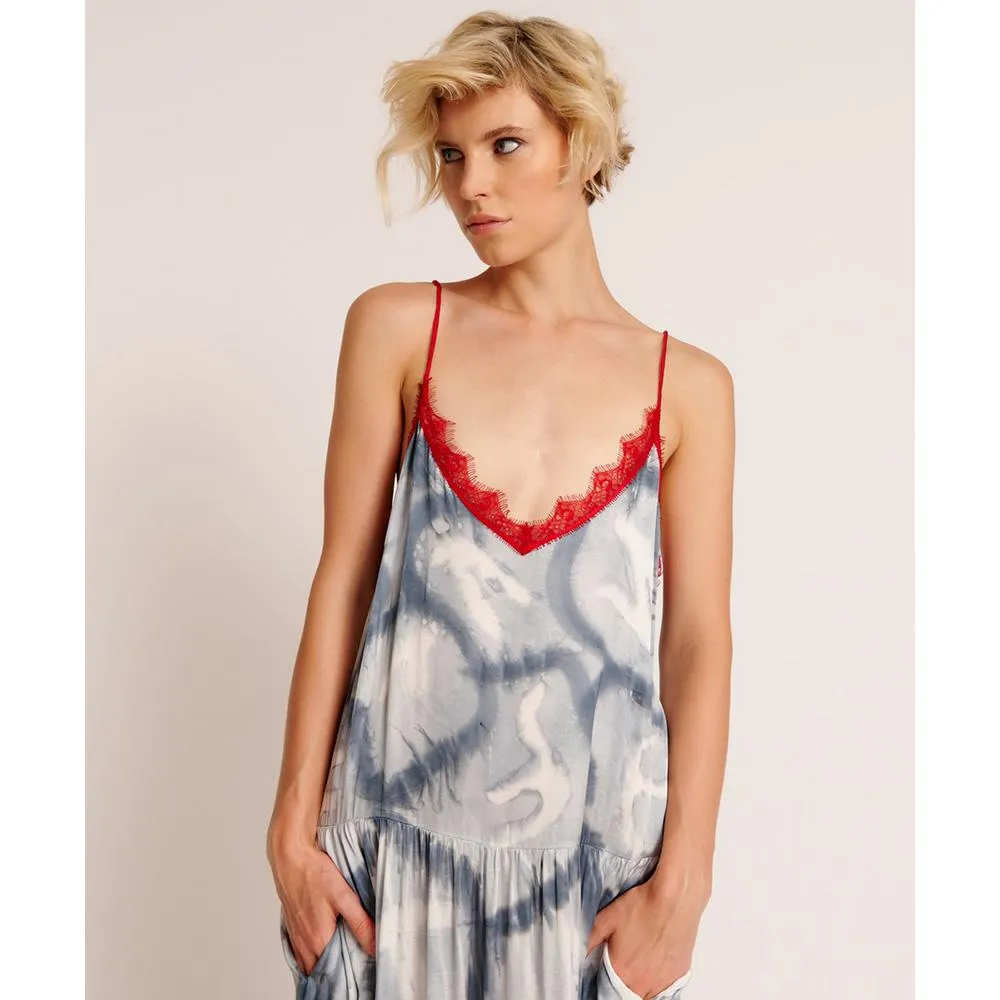 One Teaspoon Reflection Hand Printed Hideaway Slip Dress