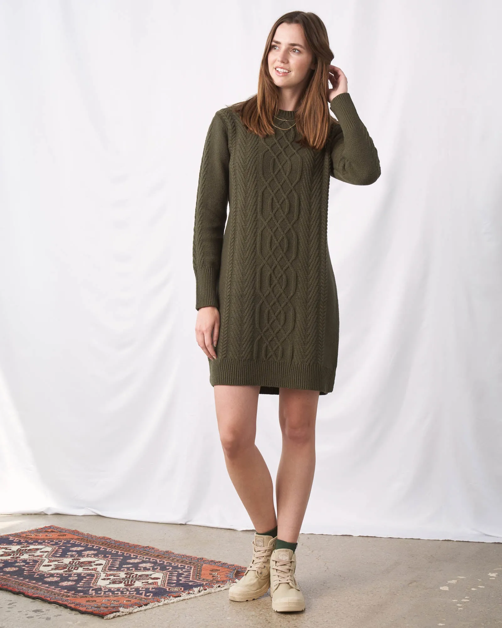 Recycled Tie Back Sweater Dress