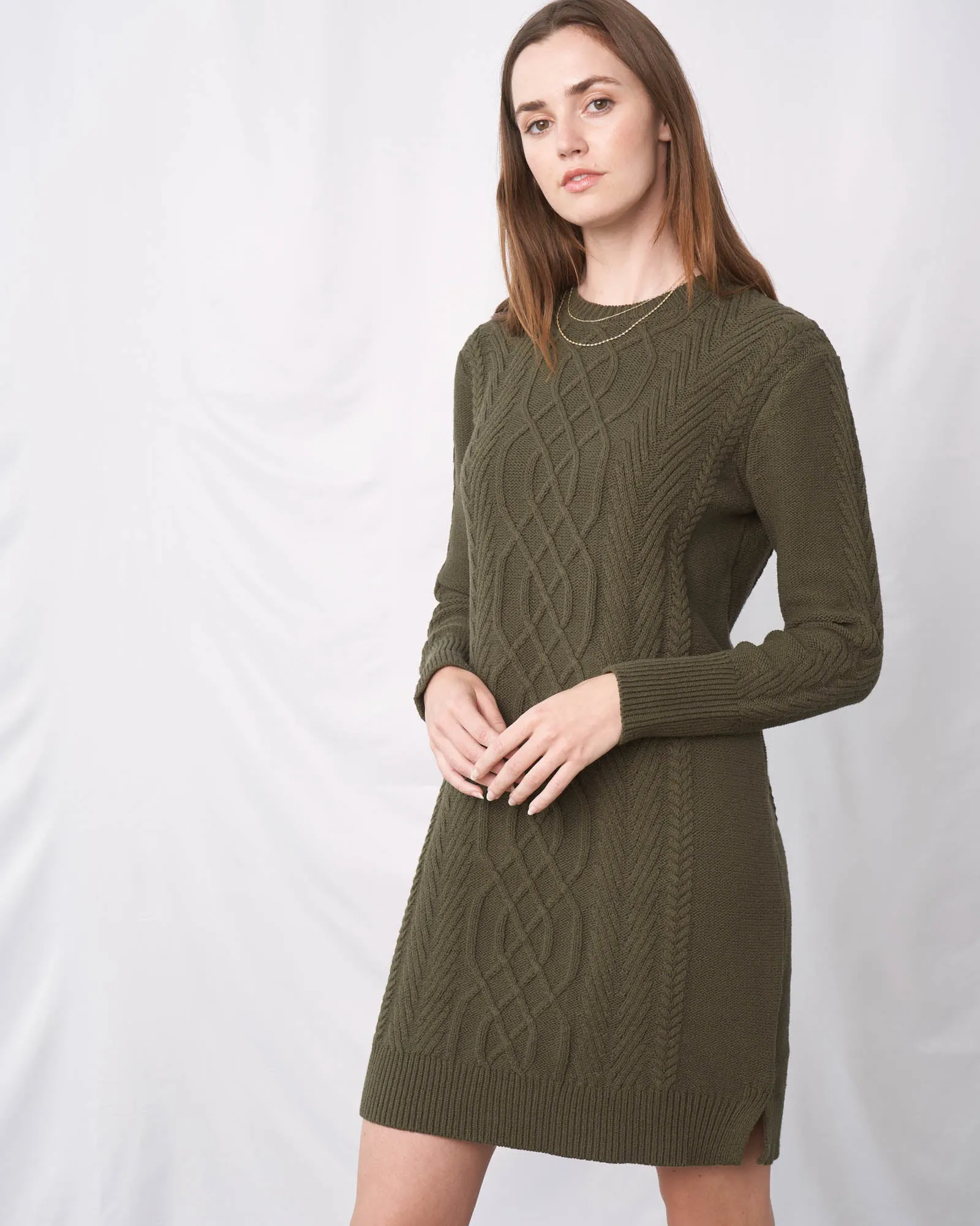 Recycled Tie Back Sweater Dress