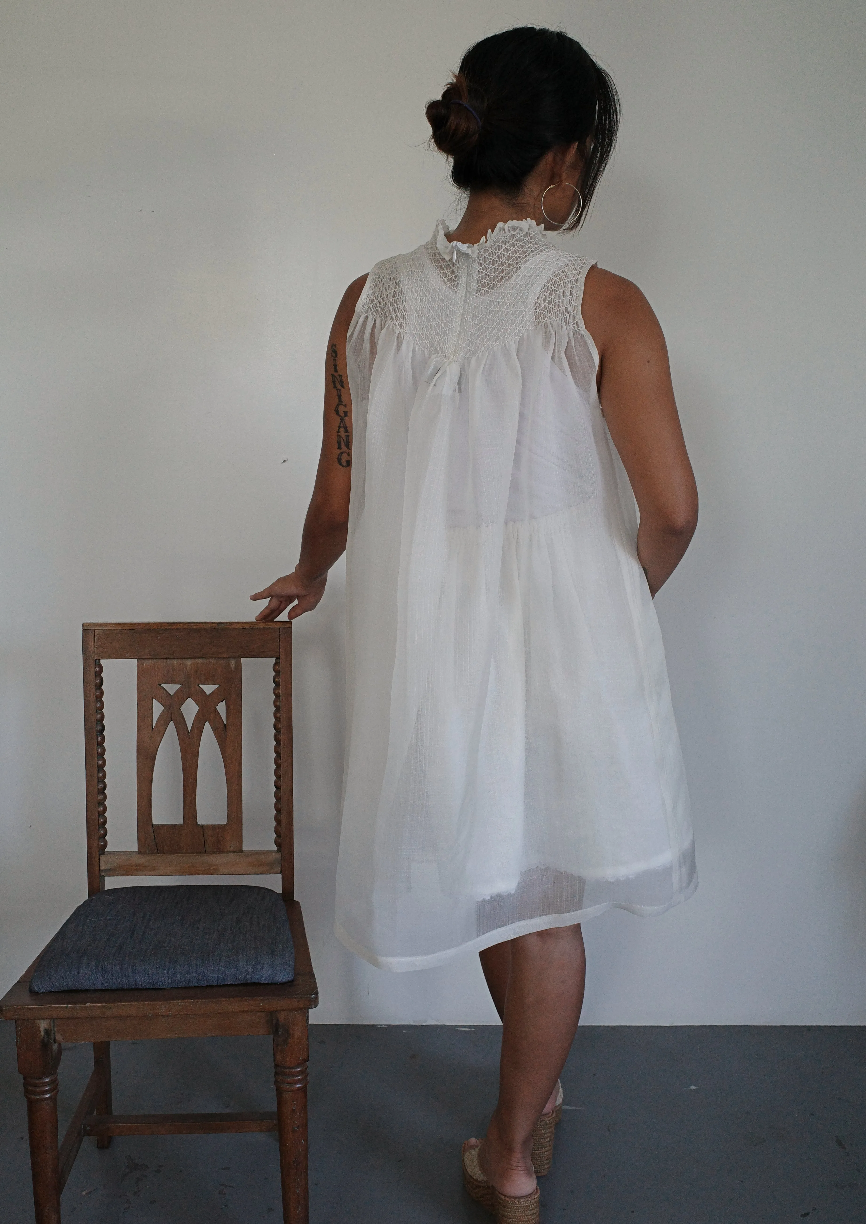 sinta dress - white