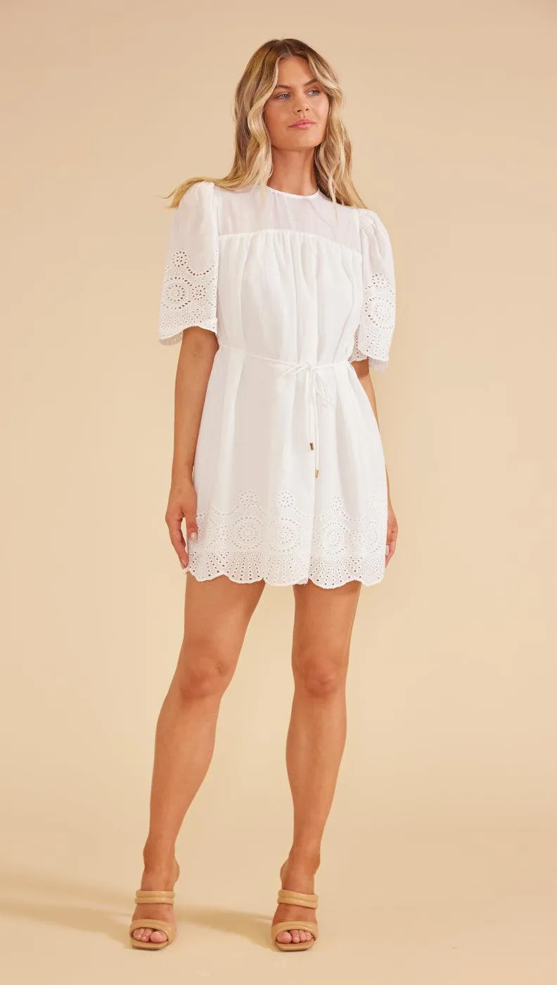 Starling Shift Mini Dress White