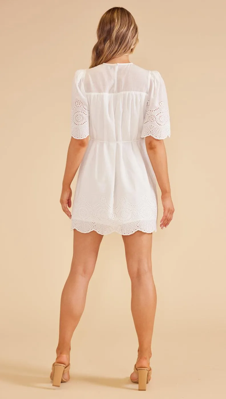 Starling Shift Mini Dress White