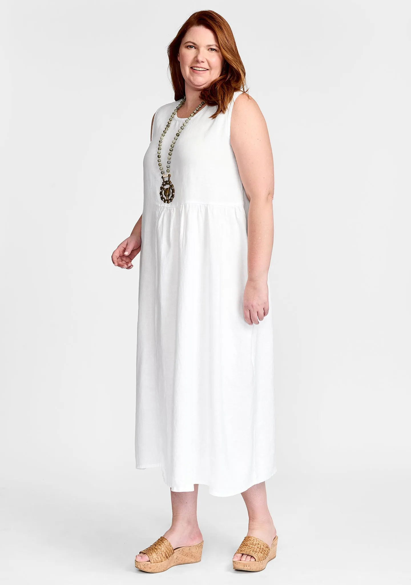 Sybil Dress - Linen Midi Dress