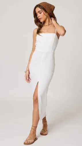 The Giada Apron Dress - White