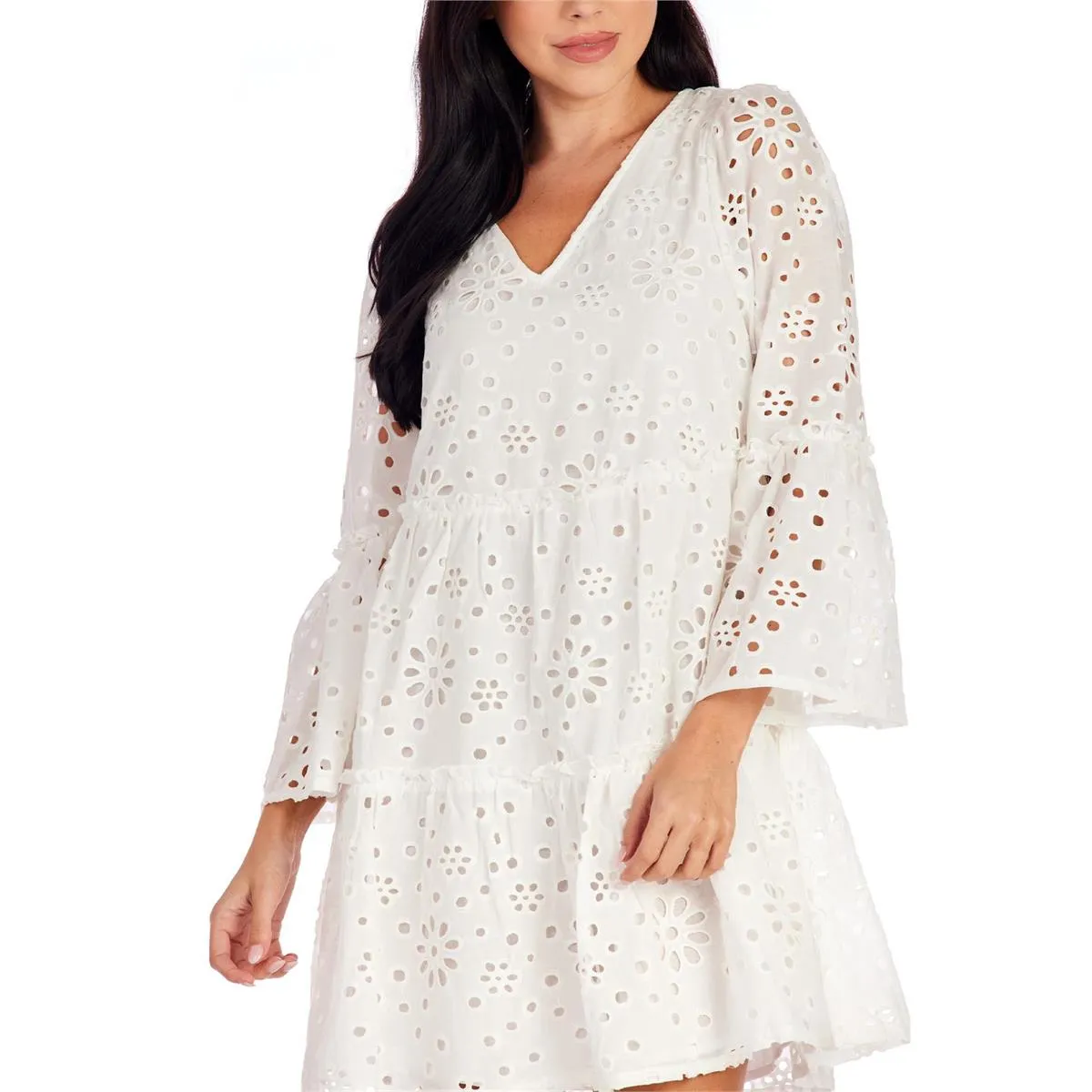 White Meredith Eyelet Dress